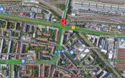 Gefahrenkreuzung: Elsenheimerstraße – Landsberger Straße