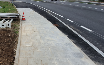 Kirchheim: Bau der barrierefreien Bushaltestelle