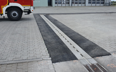 Flughafenfeuerwehr Süd: Sanierungsarbeit